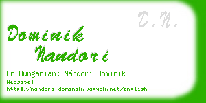 dominik nandori business card